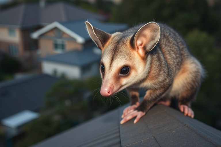 Possum in Ocean Grove residential area
